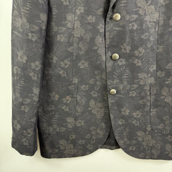 J. Lindeberg Botanic Jacquard Slim Fit Blazer EU 52L (US 42L) Linen Cotton - Picture 6 of 13